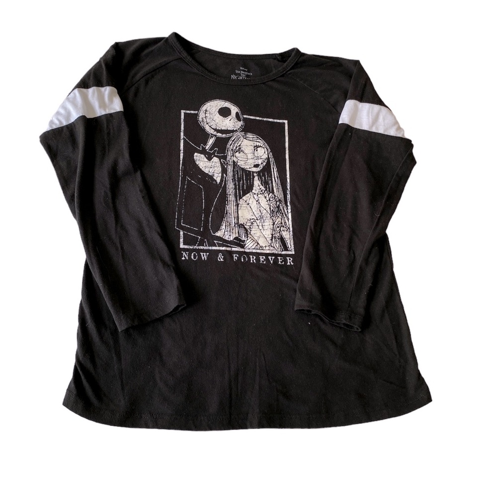 The Nightmare Before Christmas Raglan T Shirt Jack Skellington Sally XL